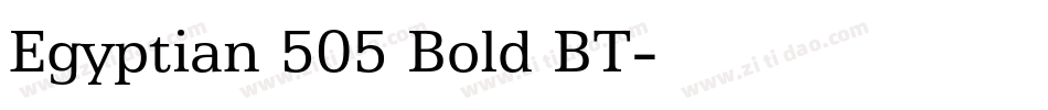 Egyptian 505 Bold BT字体转换